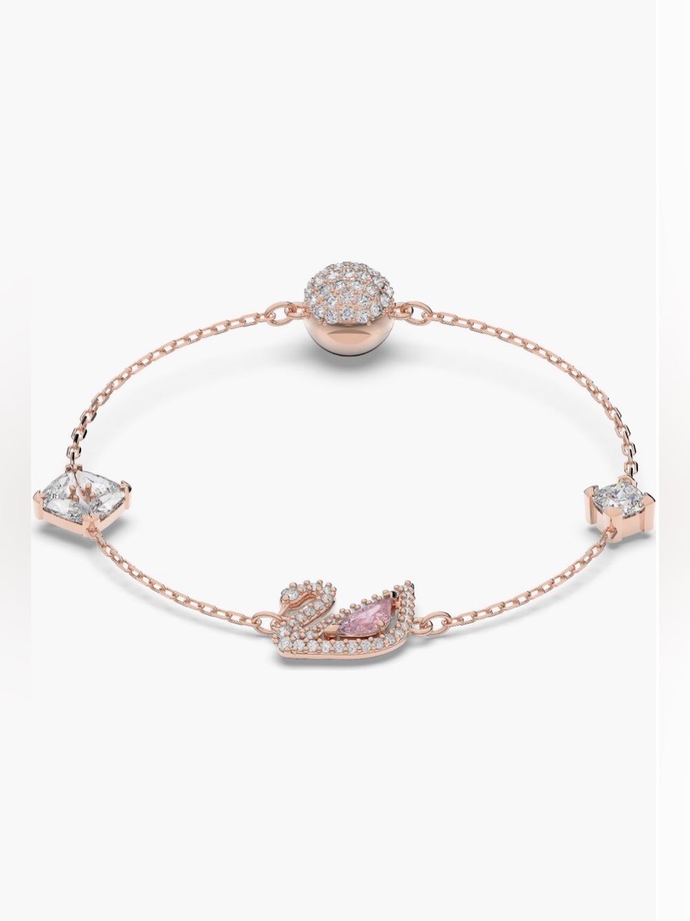 Swarovski NWT Swan bracelet, Swan, Pink, 18K rose gold finish $159 MSRP